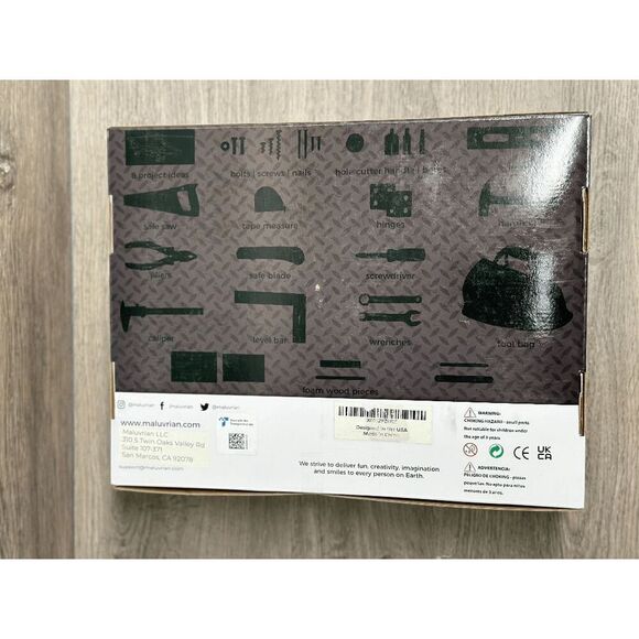 Maluvrian Construction Toys Kids Tool Set Building Kit with Real Tool Bag 90Pcs - Picture 2 of 10